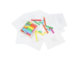 Kit Individual de Varetas de Contagem de Madeira WalshLXQ com Materiais Coloridos para Educação Domiciliar e Atividades Manipulativas de Matemática.