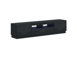 Vidaxl Armário De Tv Led De 5 Peças Preto Derivados De Madeira