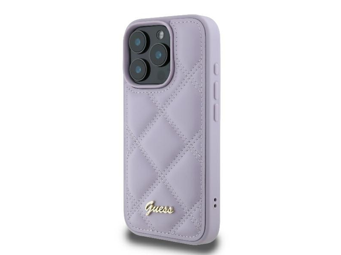 Capa Logótipo para iPhone 16 Pro GUESS Rígida Roxo