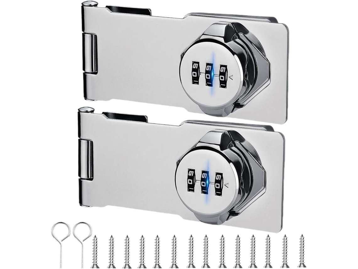Fechadura Para Porta De Armário 4,5 Polegadas, Pacote Com 2, Senha 3