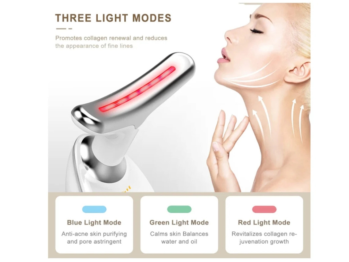 Dispositivo De Beleza Para Rosto E Pescoço Bestvite Am 1081 Reafirmante Facial Para Pescoço E Remoção De Rugas Branco