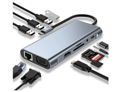 Adaptador de hub USB C preto Yizhood Hdmi0214 Y3