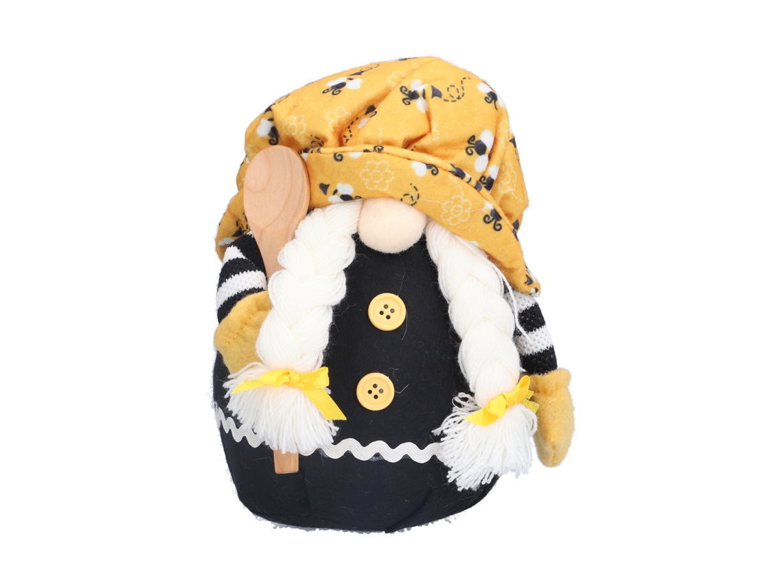 Boneca Sem Rosto Gnome com Padrão de Abelha para Decoração de Casa | S/MARCA
