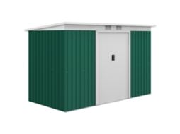 Casa de Ferramentas Ao Ar Livre,abrigo de Jardim com Porta Deslizante,janelas de Ventilação,telhado Inclinado,aço Verde Escuro 280x130x172 Cm