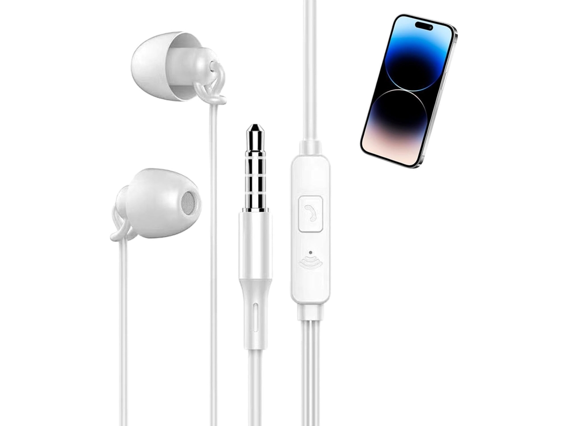 Fones De Ouvido Intra-auriculares Em Silicone Macio, Para Quem Dorme