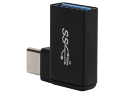 Adaptador Otg de 90 graus Usb 3.0 fêmea a Usb C macho com carga rápida e transferência de dados | S/MARCA