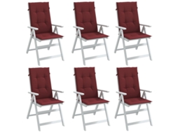Vidaxl Almofadões Cadeiras Altas 6 Pcs 120x50x4 Cm Mesclado Tecido