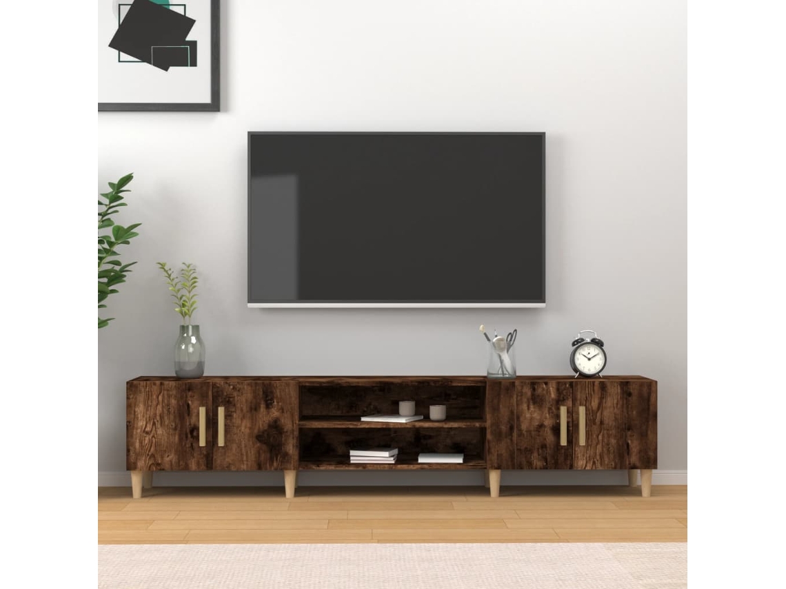 Vidaxl Móvel de Tv 180x31,5x40 Cm Derivados de Madeira Carvalho Fumado