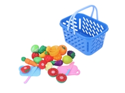 Primerox brinquedo de Cozinha Infantil Educativo de Corte de Frutas e Alimentos Conjunto 23 Peças