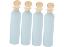 Frascos De Loção De Plástico Com Tampa Flip-top, 4 Unidades, 260ml, Recarregáveis, Diversas Cores.