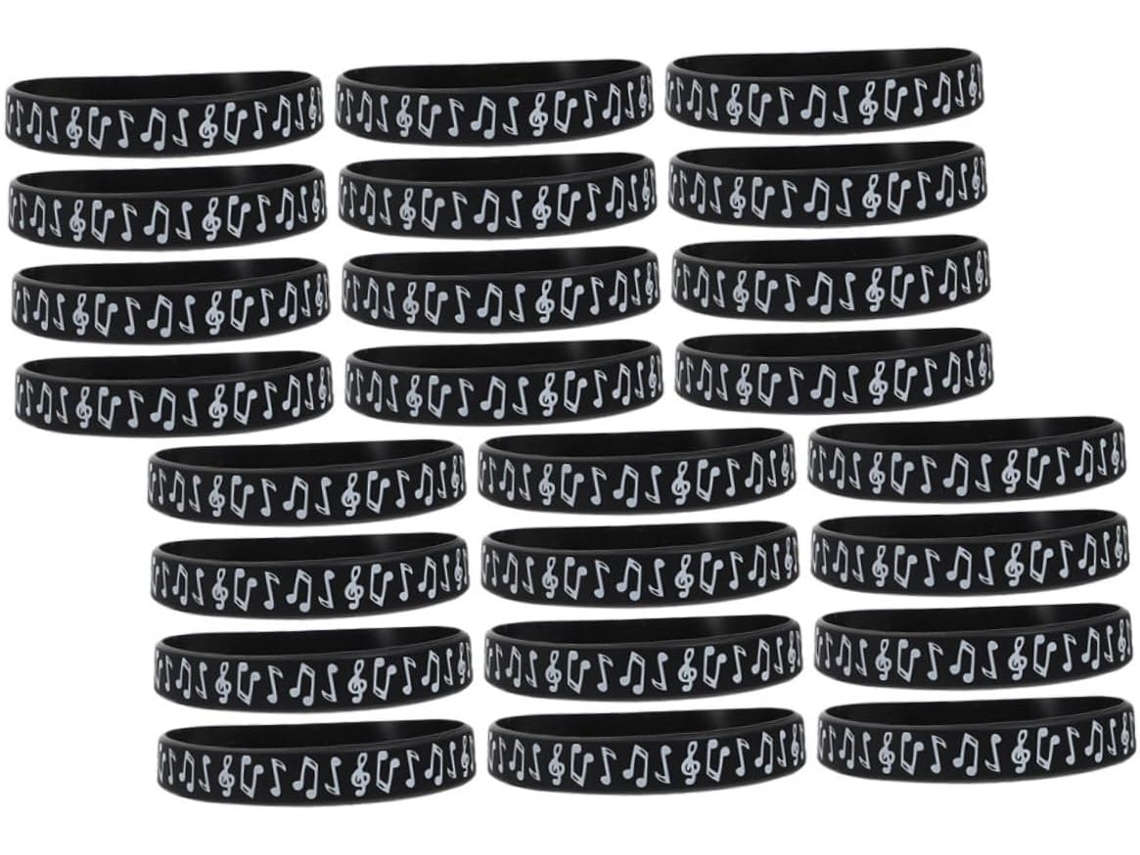 Homoyoyo Conjunto De 24 Pulseiras De Silicone Com Música Para Festas Temáticas, Acessórios Para Eventos Musicais E