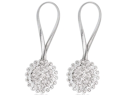Prendedores De Cortina Prateados Com Fivela Magnética Pacote 2, Elásticos, Presilhas Flor Cristal, Mola. Aquaforge