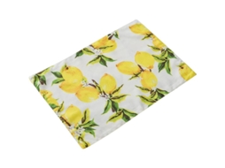 Mantel De Mesa Impermeable Com Design De Limões - 32 X 45 Cm - 100% Poliéster - Resistente A Manchas E Salpicos