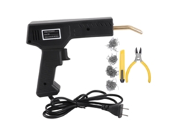 Máquina De Reparación De Plástico Automotriz 50w Hot Stapler Para Parachoques Coche Kit Con 4 Tipos De Clavos Plug Us 110-130v Negro