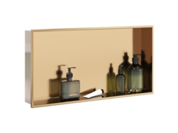 Vidaxl Nicho Parede P/ Duche 62x32x9cm Aço Inoxidável Dourado Escovada