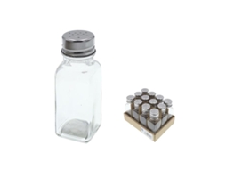 Salero vidrio tapon inoxidable 100 ml