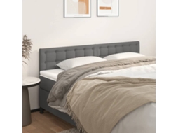 Cabecero de 2 piezas de piel sintética, 90 x 5 x 78/88 cm, color gris