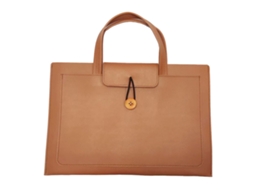 Saco Para Notebook E Tablet, Couro Corporativo, Forro Pu, Verde Oliva.