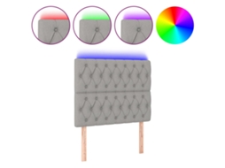 Led Headboard, Led Headboards Vidaxl Cinzeto Tecido (90 X 7 X 118/128 Cm)