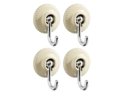 4pcs Ganchos Adesivos Sem Furo Redondo Banheiro Casaco Resistente Peso Branco