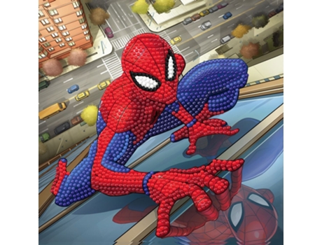 Cartão de Diamante Homem-Aranha 18 X 18 Cm Youdoit CRYSTAL ART