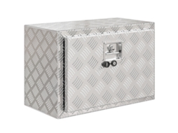 Caixa De Ferramentas De Alumínio De 76 Litros Com Fechadura, 2 Chaves E Alça Lateral, 60,9 X 35,5 X 40,6 Cm, Prateada.