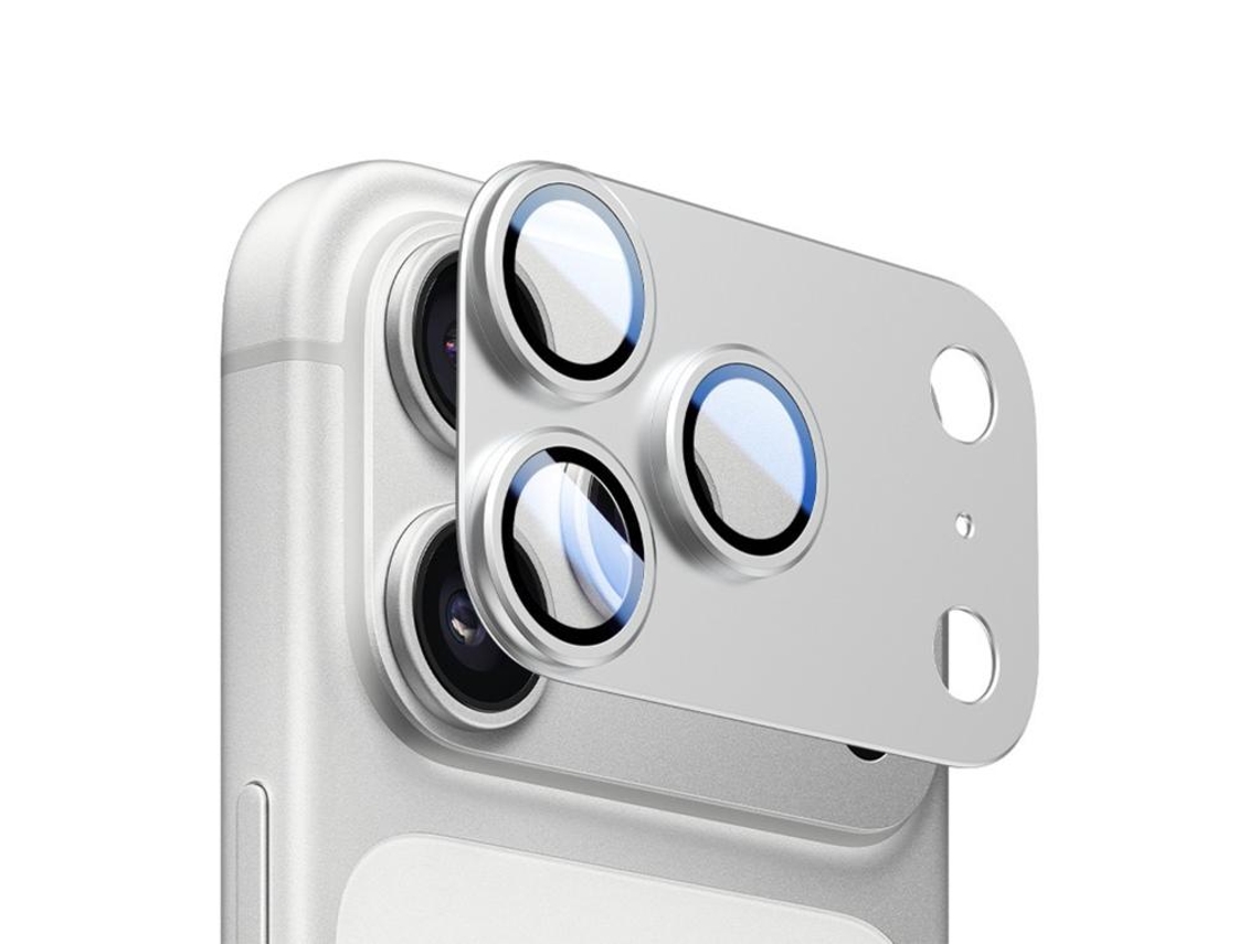Capa Metálica Para Câmera Do Iphone 17 Pro Prateada