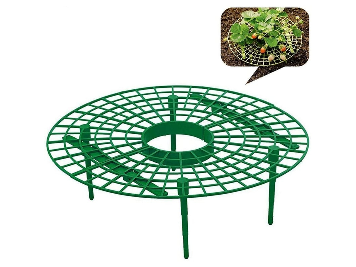 Bolsas De Plástico Para Plantio De Morangos Suporte Para Crescimento 10pcs Verde