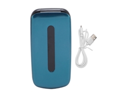 Telefone Flip 2g para Idosos com Teclado Dual Chip Bateria 1200mah Lanterna Azul S/MARCA