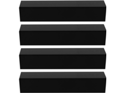 Conjunto De 4 Peças Encaixe Plástico Preto Para Portões Segurança Infantis, Fáceis De Instalar E Resistentes Para Cercas