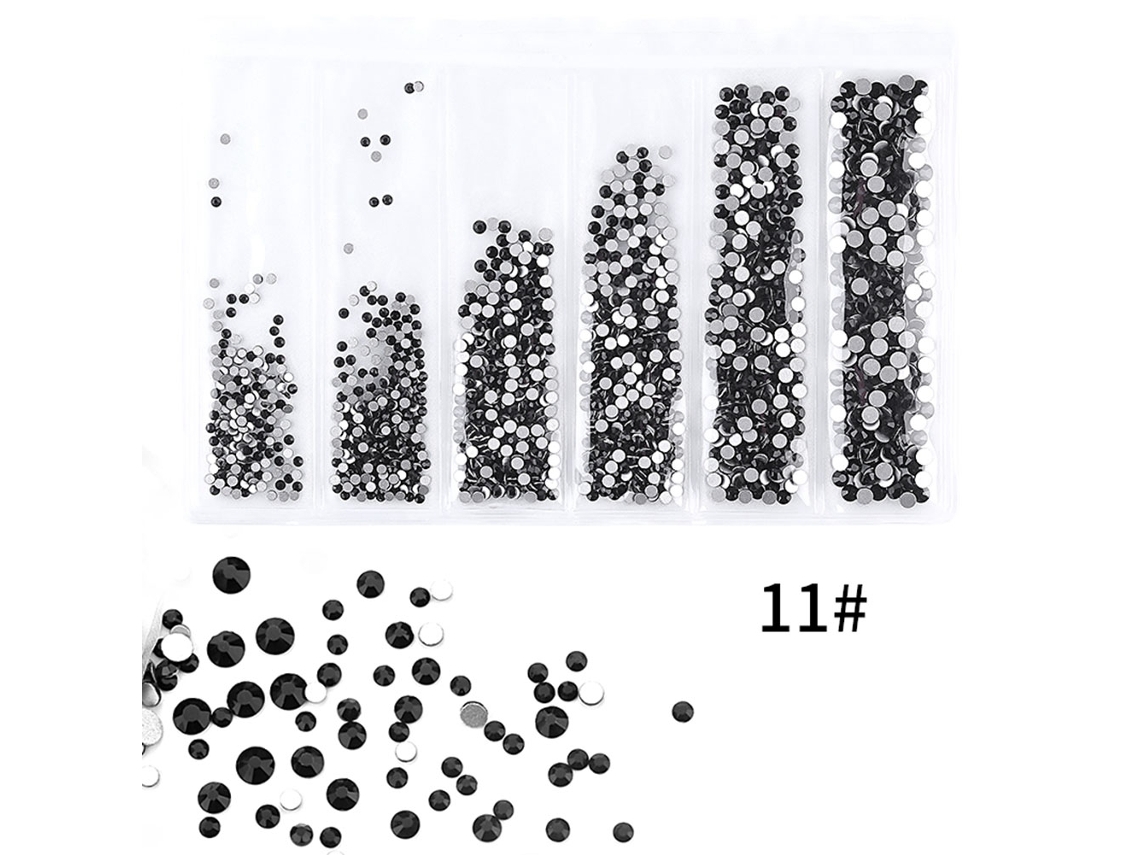 6 Grade De Strass Colorido Para Arte De Unhas Decoração Diy Ferramentas De Manicure (11)