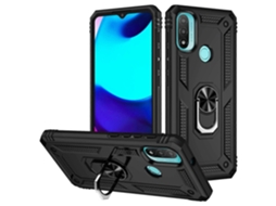 Capa Para Celular Motorola Moto E20 / E30 / E40 À Prova De Choque, Com Suporte Em Tpu + Pc (prateada)