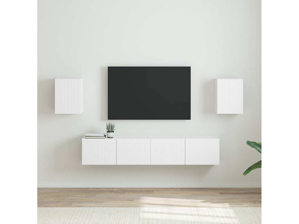 Vidaxl Armário De Tv De Parede 2 Pcs Branco 30 X 31 X 40 Cm