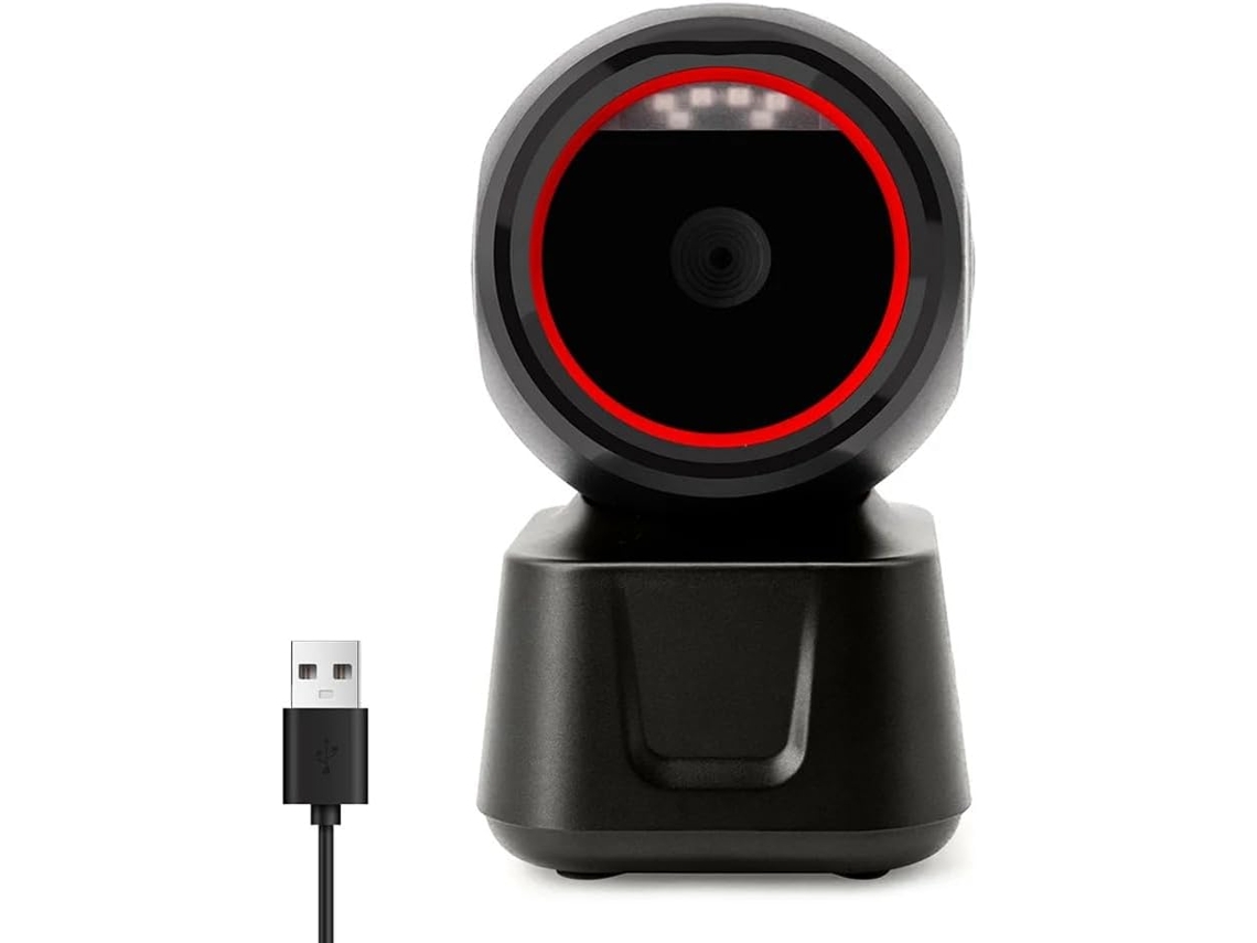 Leitor De Código De Barras Com Fio, 1d, 2d E Qr, Com Detecção Automática, Para Uso Em Mesa E Com Con Gokoco