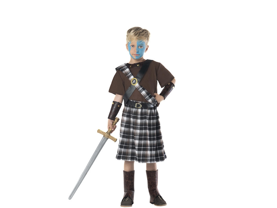 Fato de Menino CAR&GUS Guerreiro Escocês Medieval (Tam.: 3-4 anos)