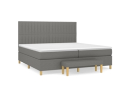 Box Spring Bed, Box Spring Beds Vidaxl Cinzeto Tecido (200 X 200 Cm)