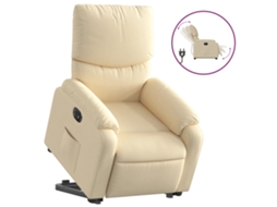 Electric Stand Up Recliner Chair, Electric Stand Up Recliner Chairs Vidaxl Creme Tecido
