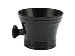 2026 copa de Espuma de Barbear de Plástico Preto com Cabo, Grande Capacidade, Aperto Confortável, Portátil para Barbearia, Lar e Viagens