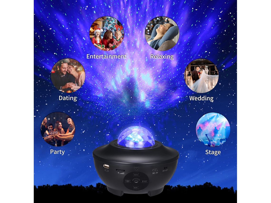 2026 projetor de Luzes Estelares Tomshine com Wi fi, App, 21 Modos, Controle Remoto e Reprodutor de Música Bt para Quarto e Festas