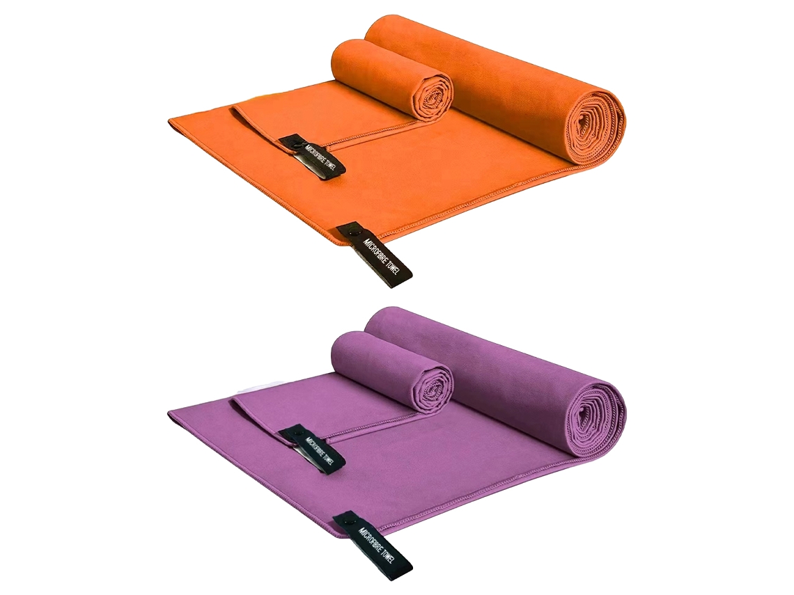 Conjunto de Toalha NEVEANCE Perfeita Viagens Praia Secagem Rápida Super Absorvente Microfibra - 2pcs (40x80cm)