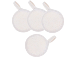Lurelia Pack De 4 Buchas Vegetais De Banho Para Corpo E Rosto, Bucha Natural, Massagem Suave E Limpeza Profunda