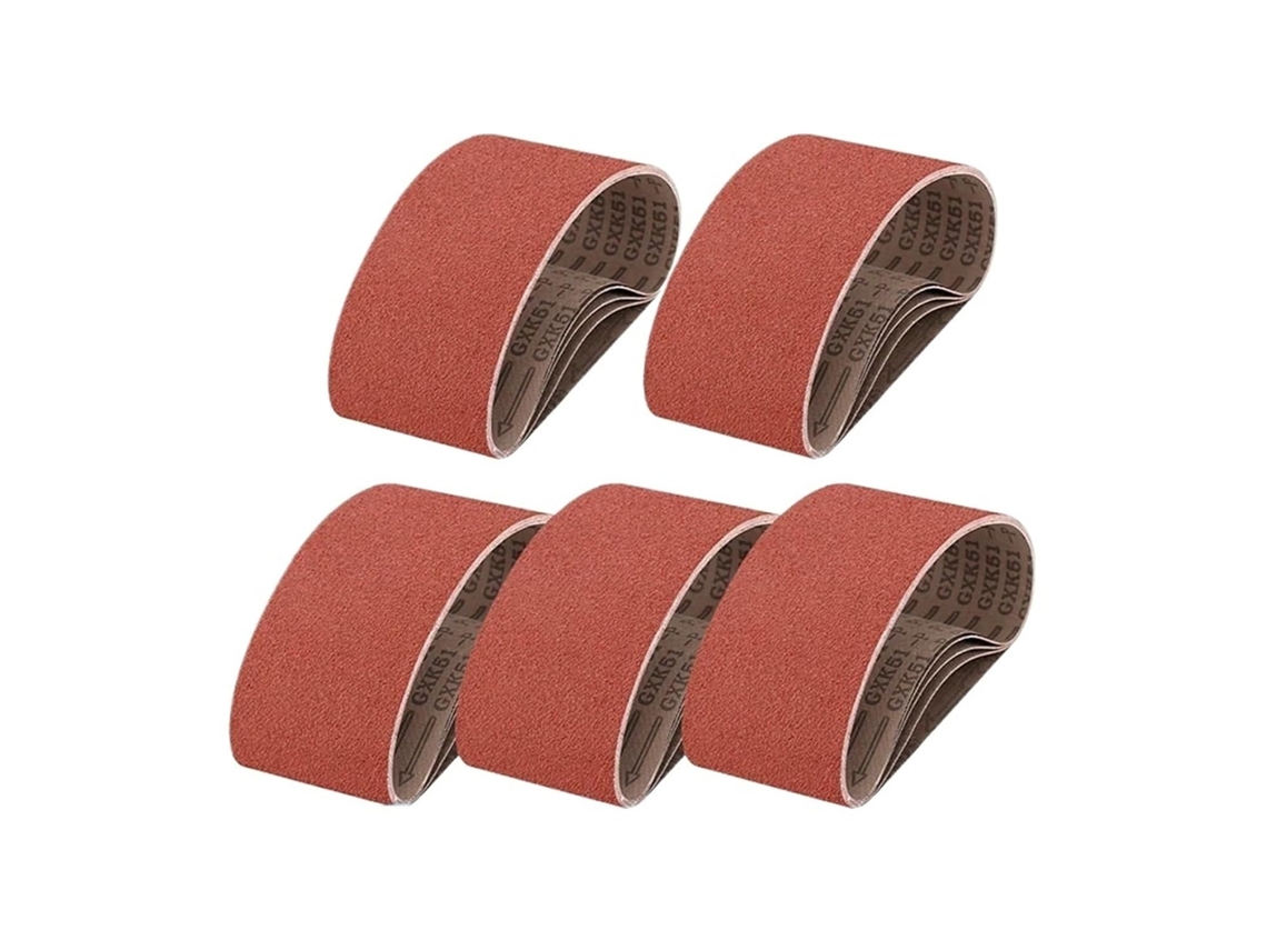 Conjunto De 5 Lixas Cinta Abrasivas 610x100 Mm - Grãos 40-240 (grão