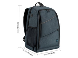Mochila Cinzenta Para Câmara/acessórios, Mochila Para Câmara Dslr, Bolsa Impermeável Para Câmara, Grande Capacidade.