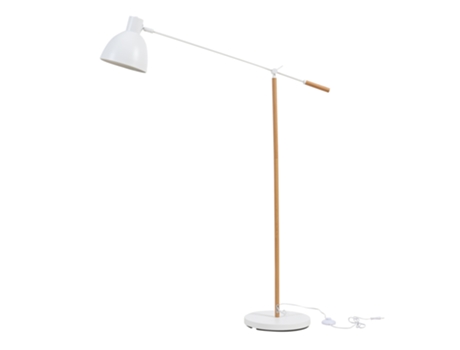 Candeeiro De Pé Metálico Banchory 163 Cm Efeito Madeira/branco Lux.pro