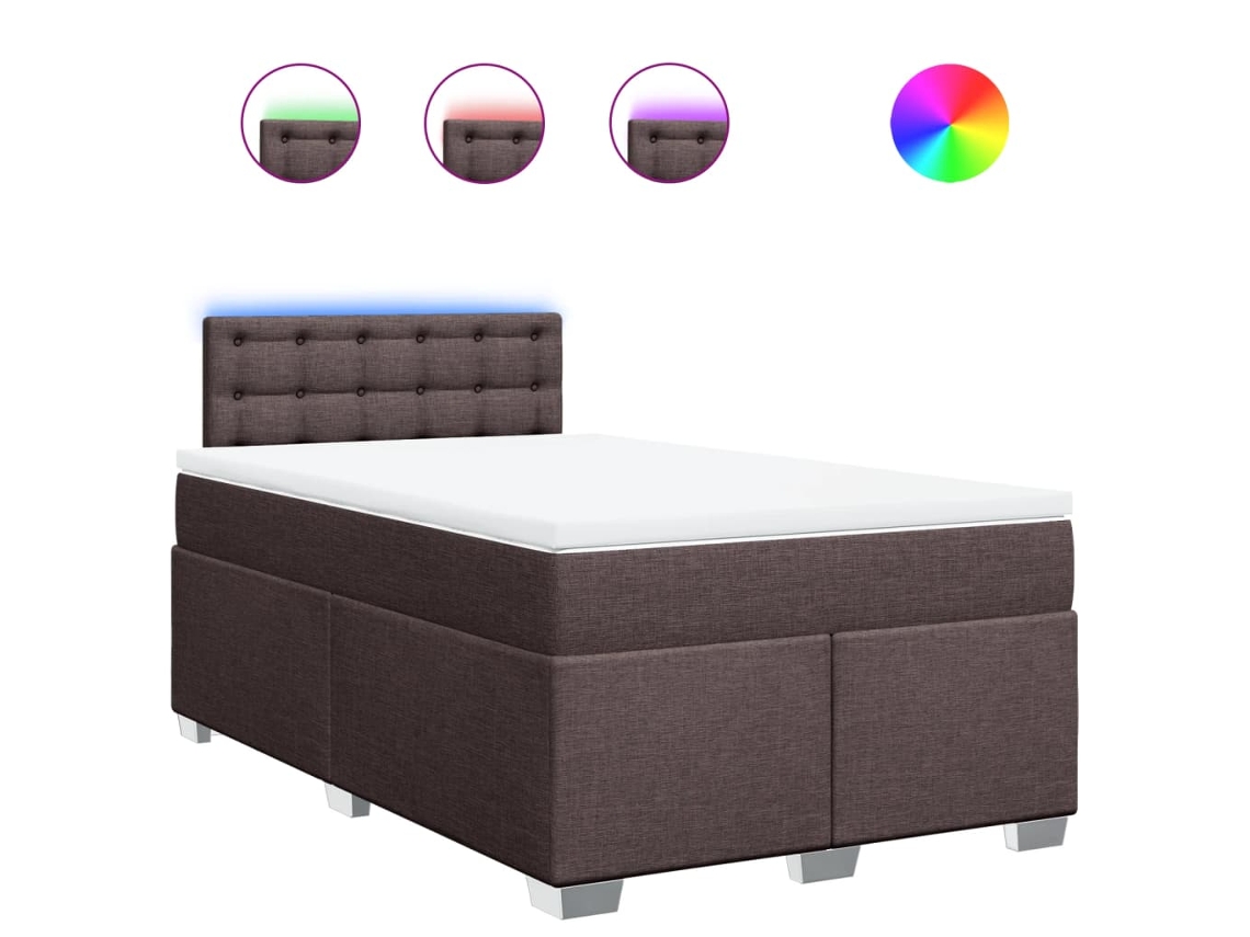 Box Spring Bed, Box Spring Beds Vidaxl Marrom Tecido (120 X 200 Cm)