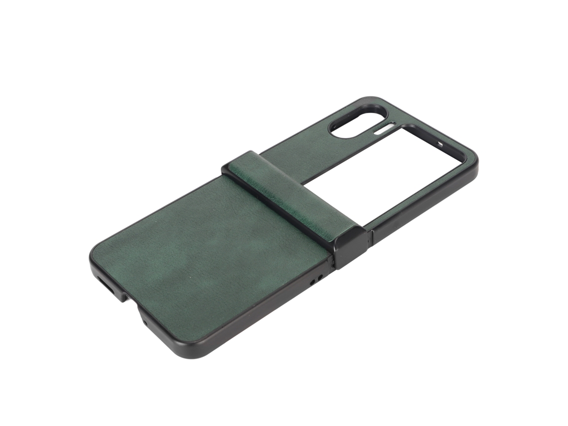 Aetheria capa Flip Protetora Dobrável para Oppo Find N2 Flip Couro Sintético Resistente a Arranhões Verde