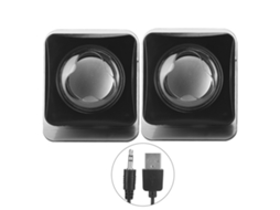 Altifalante Estéreo Fio Usb2.0 Para Computador Desktop Notebook Com Som Claro Plug And Play