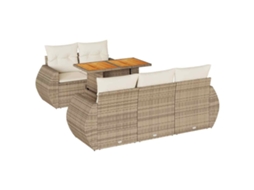 Garden Sofa Set, Garden Sofa Sets Vidaxl Bege Rattan / Vime (n/a)