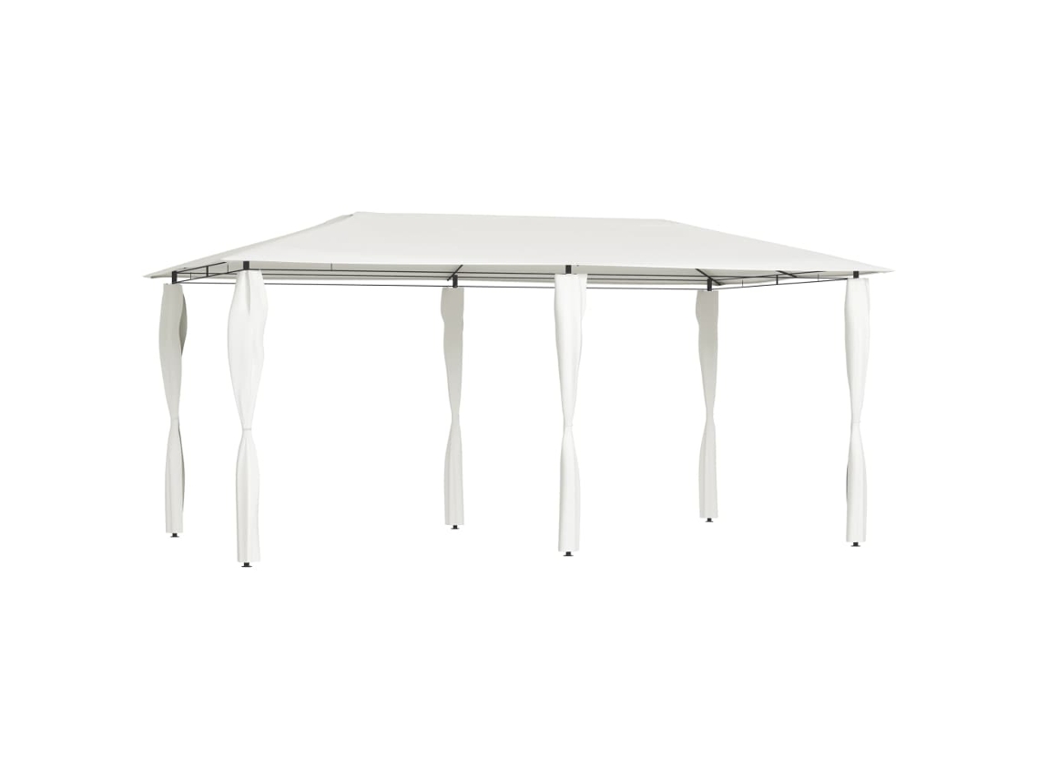 Vidaxl Gazebo 2,98x5,3x2,59 M Com Capas Para Postes 160 G/m² Cor Creme