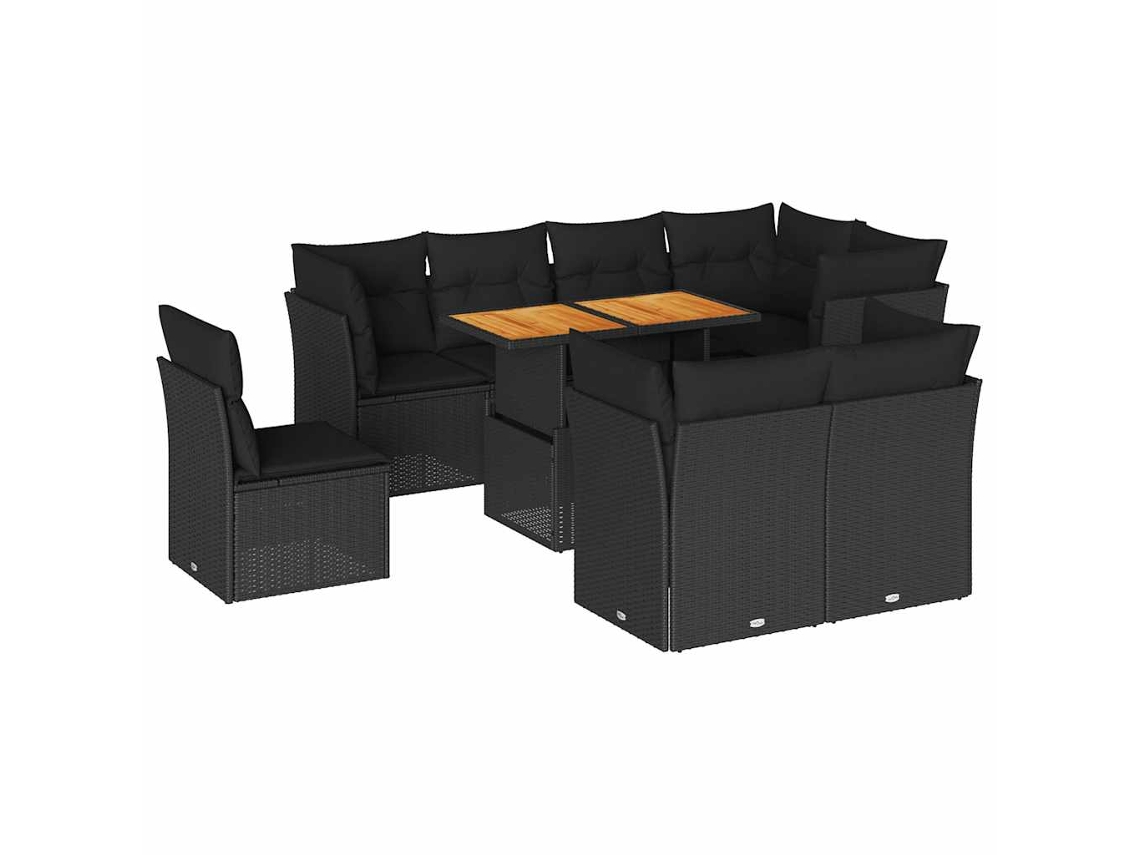 Garden Sofa Set, Garden Sofa Sets Vidaxl Preto Rattan / Vime (n/a)